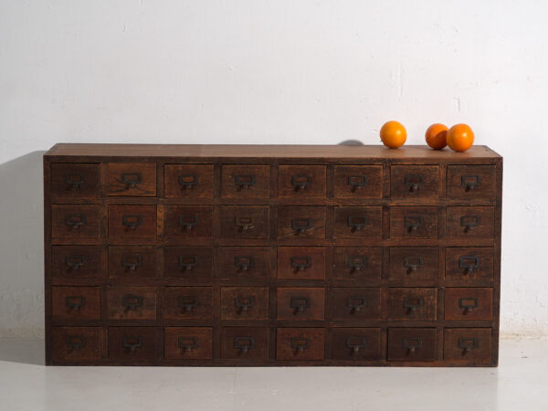Antique Japanese kusuri tansu pharmacy sideboard - Taishō / Showa Period (c.1920-1945) #95