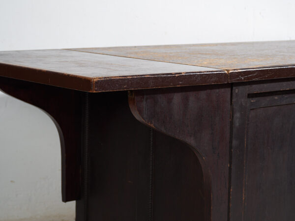 Japanese work table with storage space - Showa Period (c.1950-1979) #101