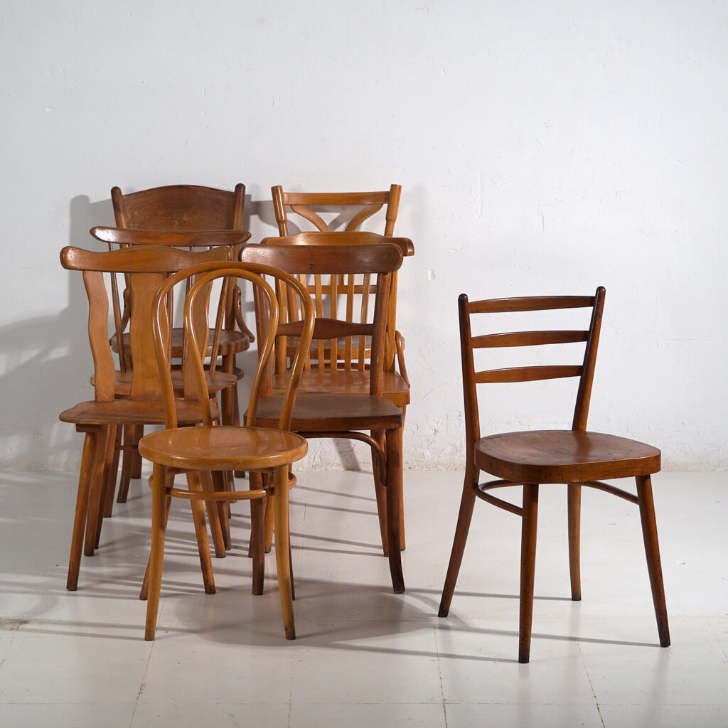 Antiguas sillas de comedor Thonet / TON (c.1920-1950). Conjunto de 8 piezas
