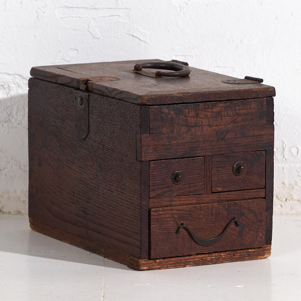 Caja–tansu japonesa antigua con cajones - Periodo Meiji Tardío (c.1890-1910) #25