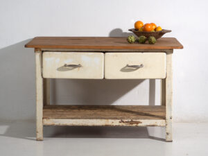 Mesa de trabajo industrial con cajones (c.1940) #75