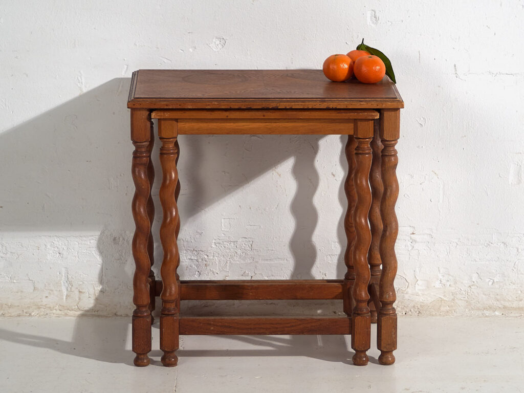 Swedish oak nesting tables (c.1900) #128