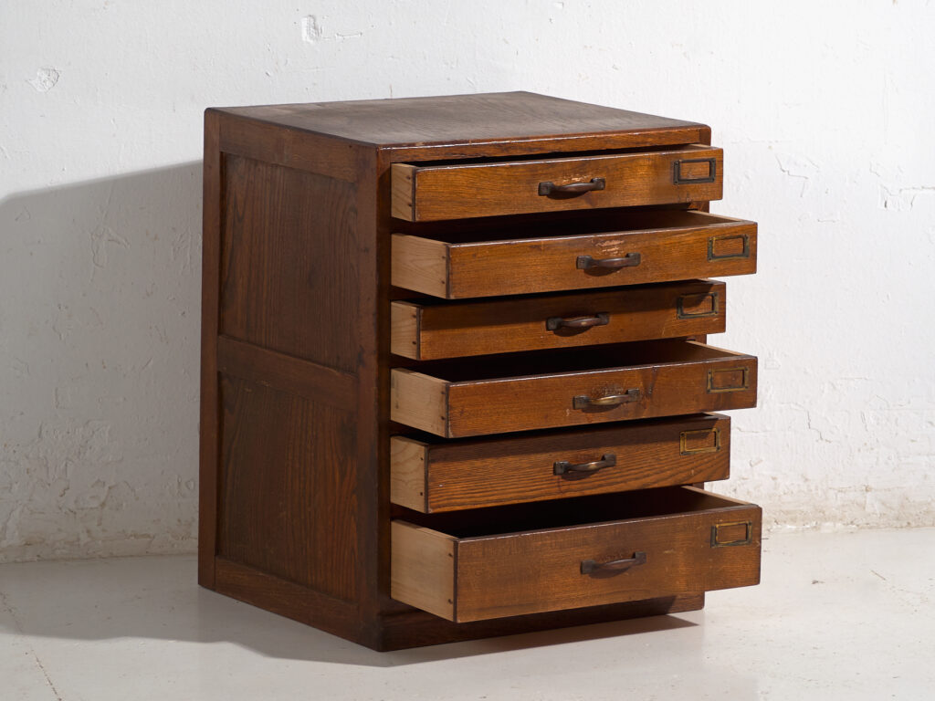 Pequeño archivero japonés antiguo – Periodo Showa (c.1945-1970) #2