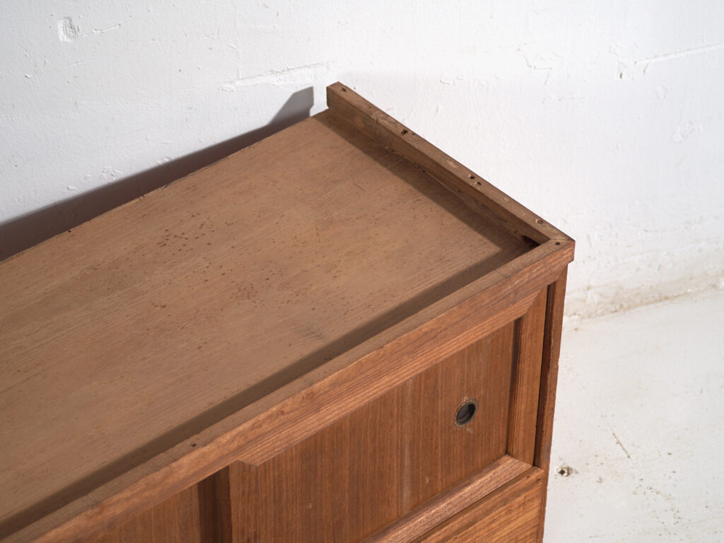 Mueble bajo antiguo con puertas correderas – Periodo Taishō / Showa (c.1920-1970) #12