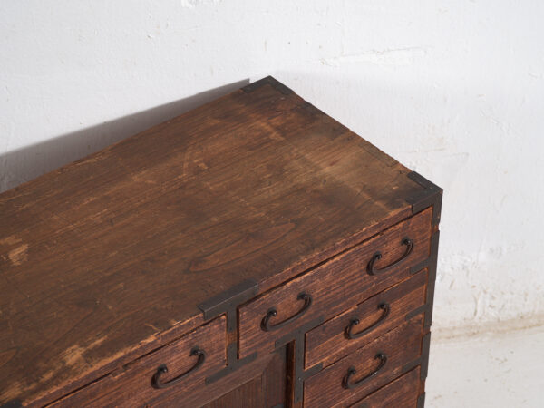 Pequeño tansu japonés antiguo – Periodo Meiji / Taishō (c.1890-1926) #26