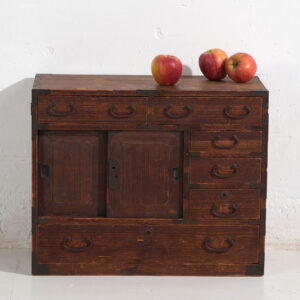 Pequeño tansu japonés antiguo – Periodo Meiji / Taishō (c.1890-1926) #26