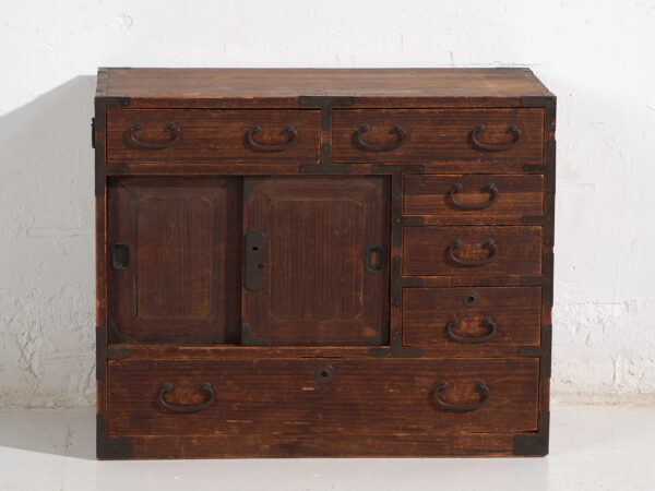 Pequeño tansu japonés antiguo – Periodo Meiji / Taishō (c.1890-1926) #26
