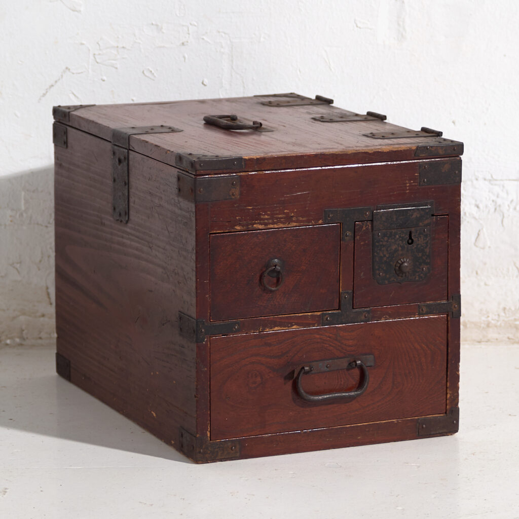 Pequeño cofre kodansu japonés antiguo - Periodo Meiji / Taishō (c.1868-1926) #35