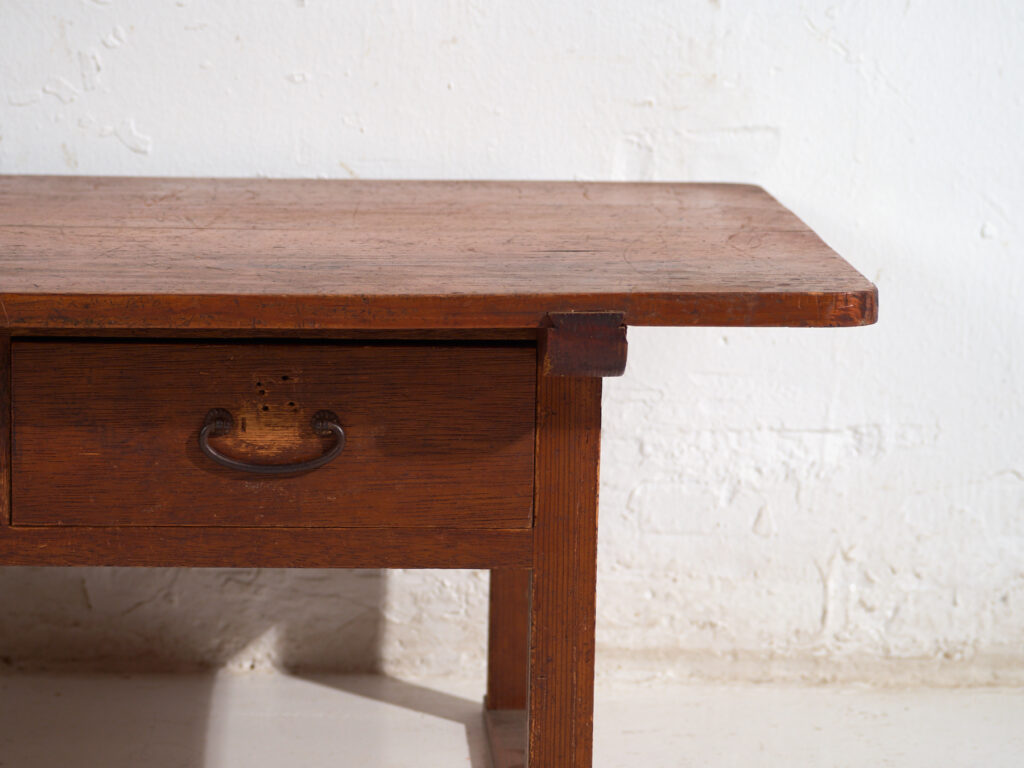 Mesa baja japonesa antigua con cajones - Periodo Showa (c.1926-1970) #65