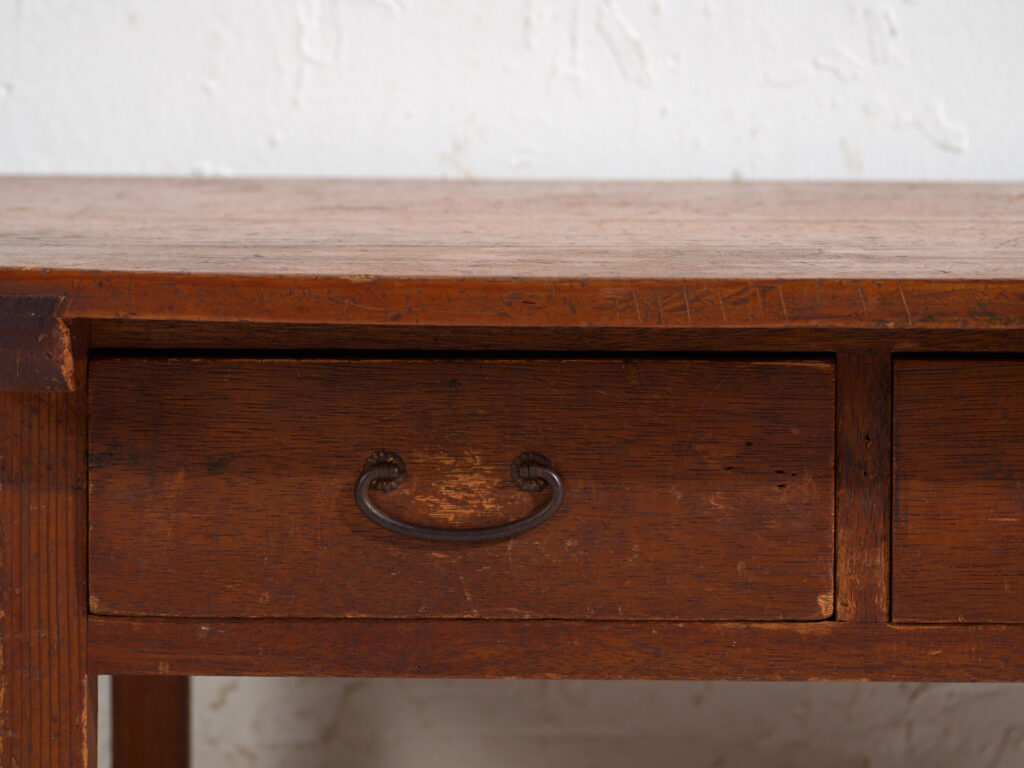 Mesa baja japonesa antigua con cajones - Periodo Showa (c.1926-1970) #65