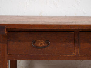 Mesa baja japonesa antigua con cajones - Periodo Showa (c.1926-1970) #65