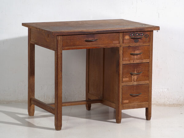 Antique Japanese Writing Desk with Drawers - Showa Period (c.1926-1970) #80