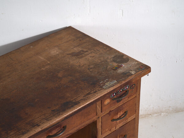 Antique Japanese Writing Desk with Drawers - Showa Period (c.1926-1970) #80