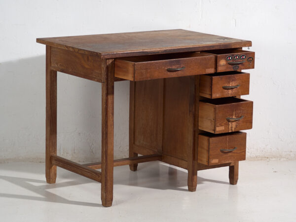 Antique Japanese Writing Desk with Drawers - Showa Period (c.1926-1970) #80