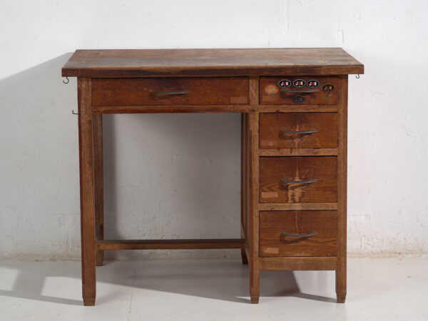 Antique Japanese Writing Desk with Drawers - Showa Period (c.1926-1970) #80