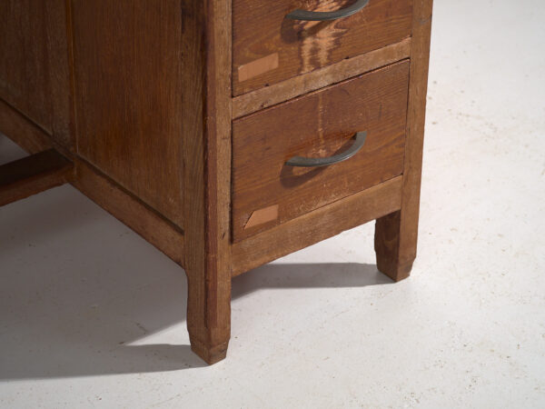 Antique Japanese Writing Desk with Drawers - Showa Period (c.1926-1970) #80