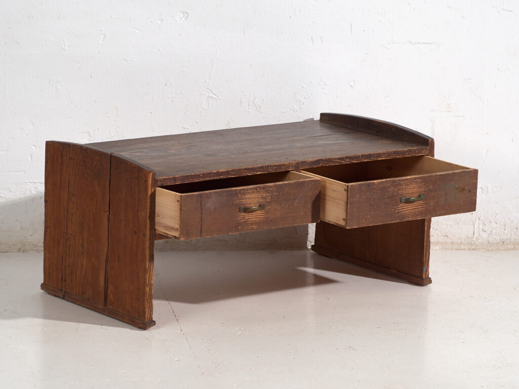 Mesa Baja Japonesa con Cajones en Cedro – Periodo Showa (c.1926–1970)