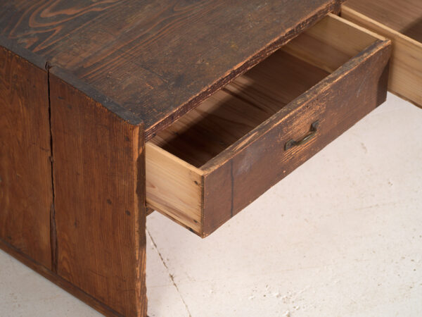 Mesa Baja Japonesa con Cajones en Cedro – Periodo Showa (c.1926–1970)