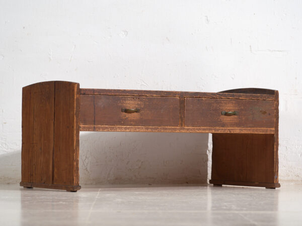Mesa Baja Japonesa con Cajones en Cedro – Periodo Showa (c.1926–1970)