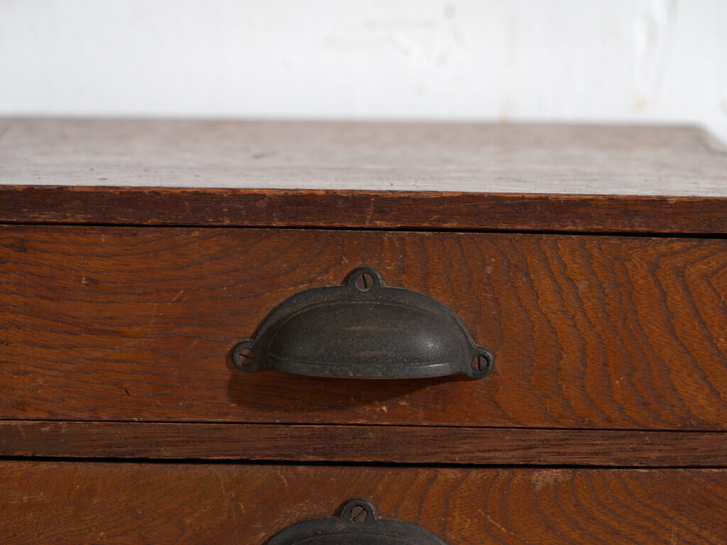 Cajonera japonesa de 10 cajones en madera – Periodo Showa (c.1950–1979)