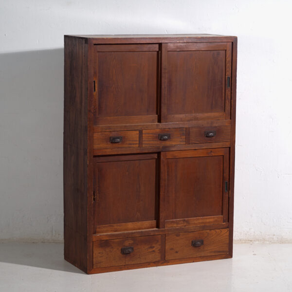 Ancienne armoire japonaise à portes coulissantes - Période Meiji (c.1900-1920) #67