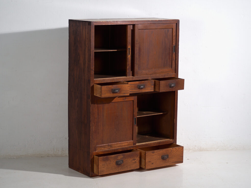 Armario japonés antiguo con puertas correderas - Periodo Meiji tardío (c.1900-1920) #67