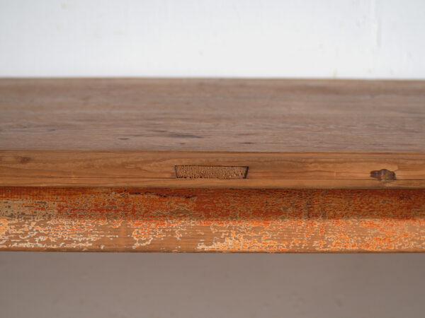Reclaimed oak dining table – Large rustic European farmhouse table