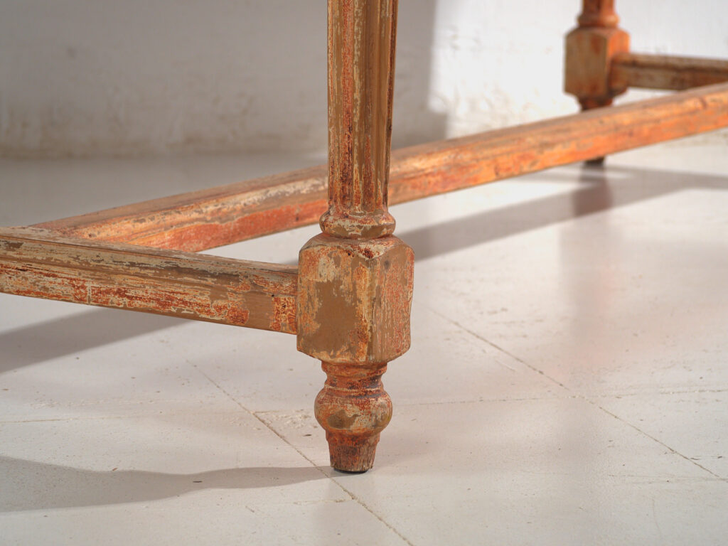 Reclaimed oak dining table – Large rustic European farmhouse table