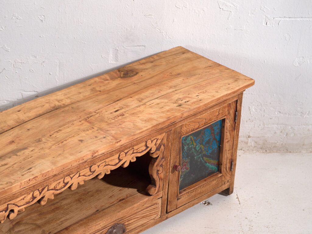 Antique low sideboard in pine wood – China, circa 1930