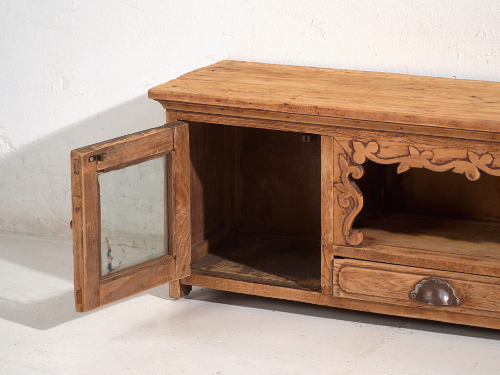 Antique low sideboard in pine wood – China, circa 1930