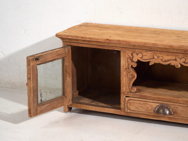 Antique low sideboard in pine wood – China, circa 1930