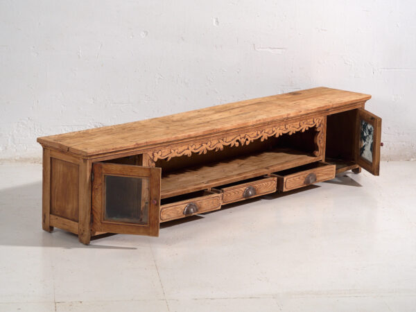 Antique low sideboard in pine wood – China, circa 1930