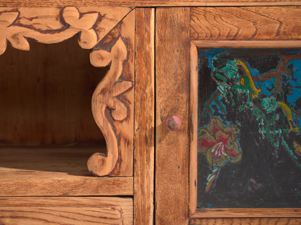 Antique low sideboard in pine wood – China, circa 1930