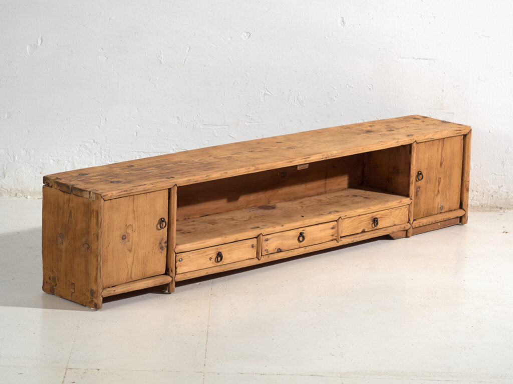 Antique low sideboard in pine wood – China, circa 1930