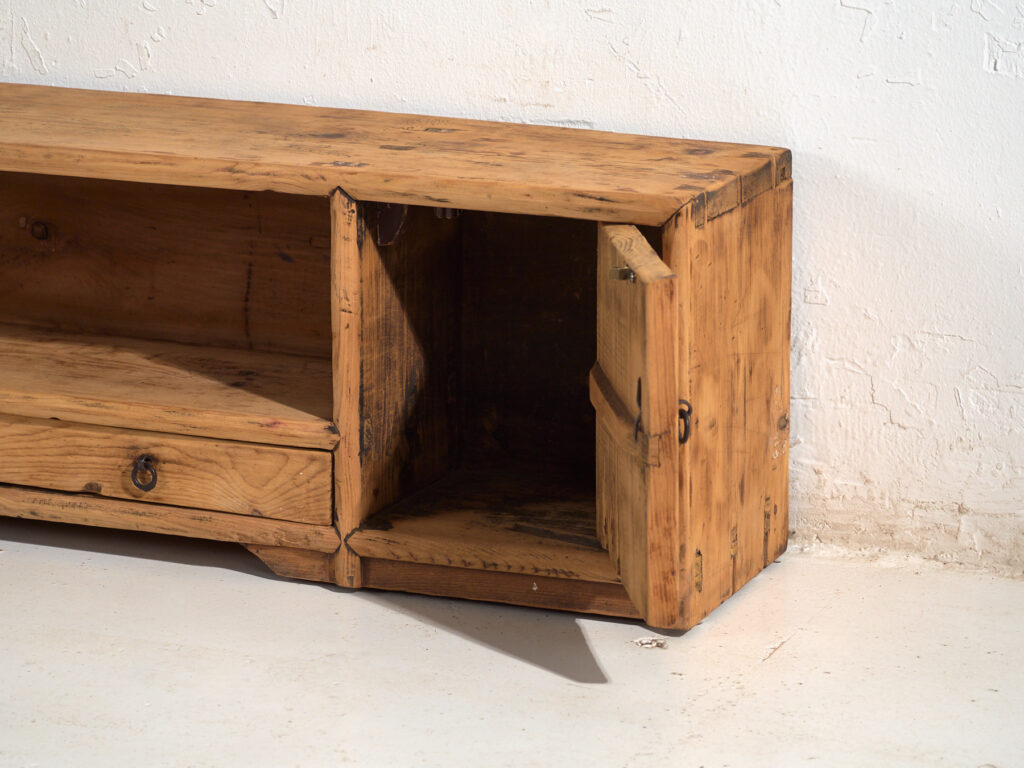 Antique low sideboard in pine wood – China, circa 1930