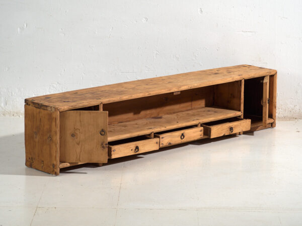 Antique low sideboard in pine wood – China, circa 1930