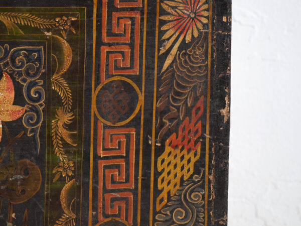 Baúl antiguo chino pintado en madera de pino – China, circa 1900