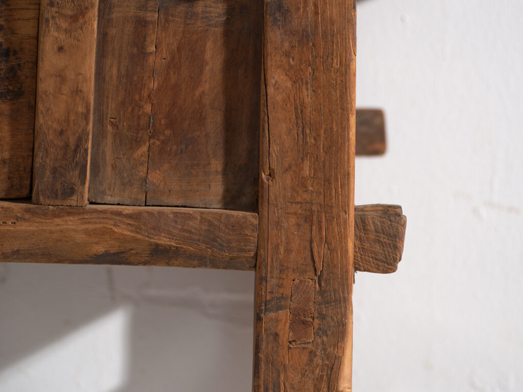 Antique solid wood table – Chinese side table with drawer – circa 1900