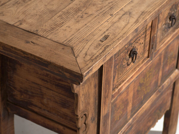Consola antigua tallada en madera de pino – China, circa 1900