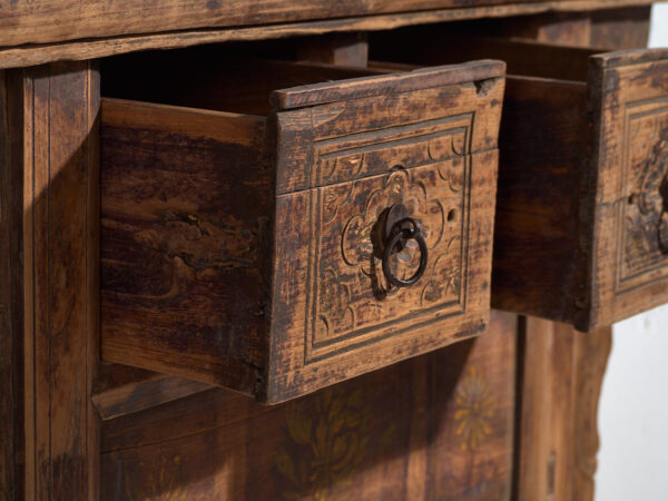 Consola antigua tallada en madera de pino – China, circa 1900