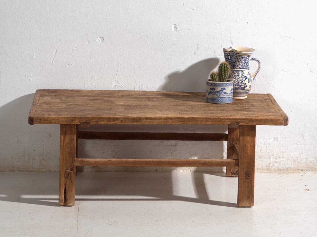 Antique low table in pine wood – China, circa 1920