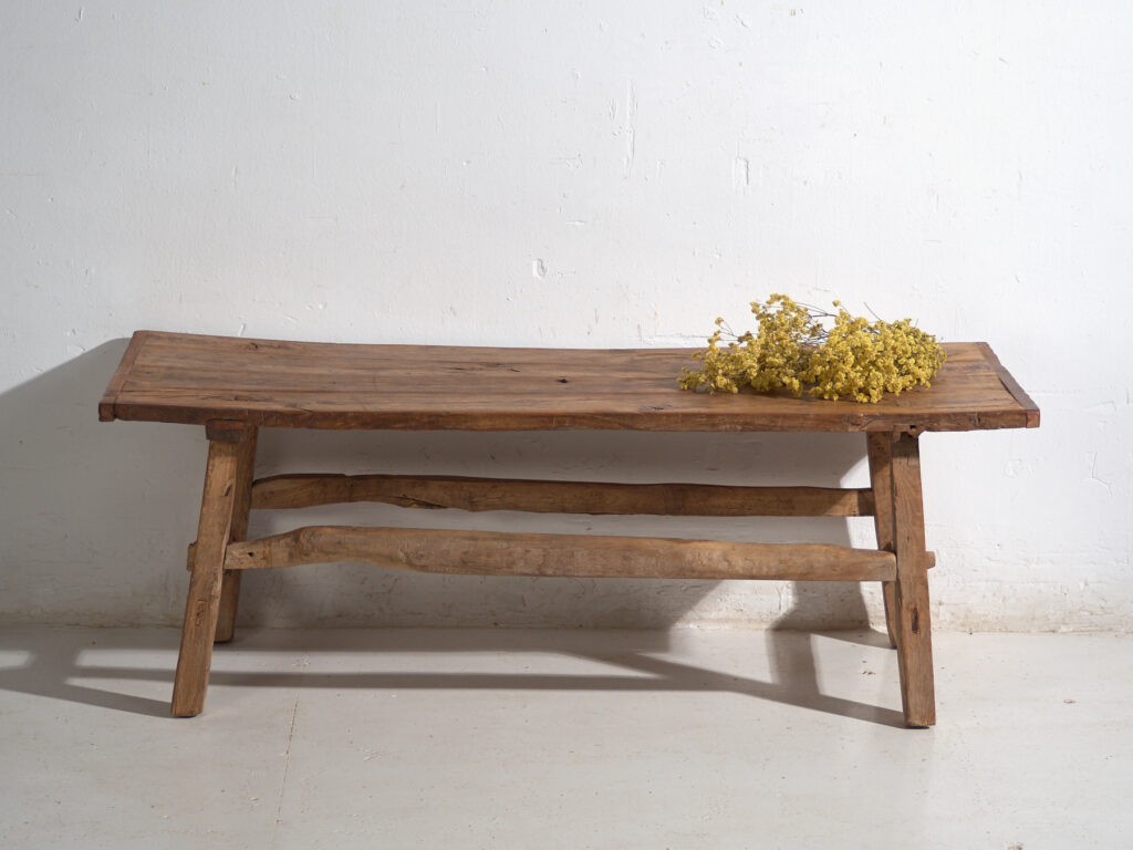 Antique low table in pine wood – China, circa 1930