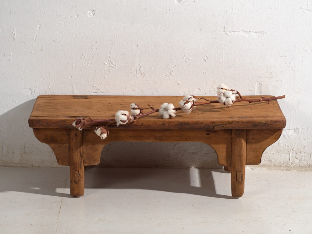 Antique low table in pine wood – China, circa 1930