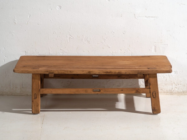 Antique low table in pine wood – China, circa 1930