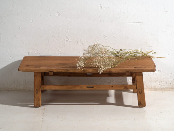 Antique low table in pine wood – China, circa 1930