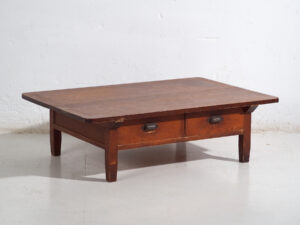 Mesa Baja Japonesa Antigua con Cajones – Periodo Showa – Japón c.1930-1950