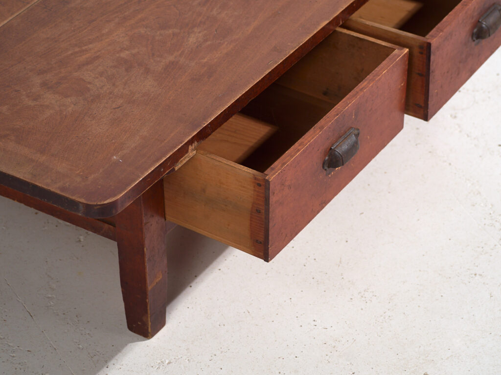 Mesa Baja Japonesa Antigua con Cajones – Periodo Showa – Japón c.1930-1950