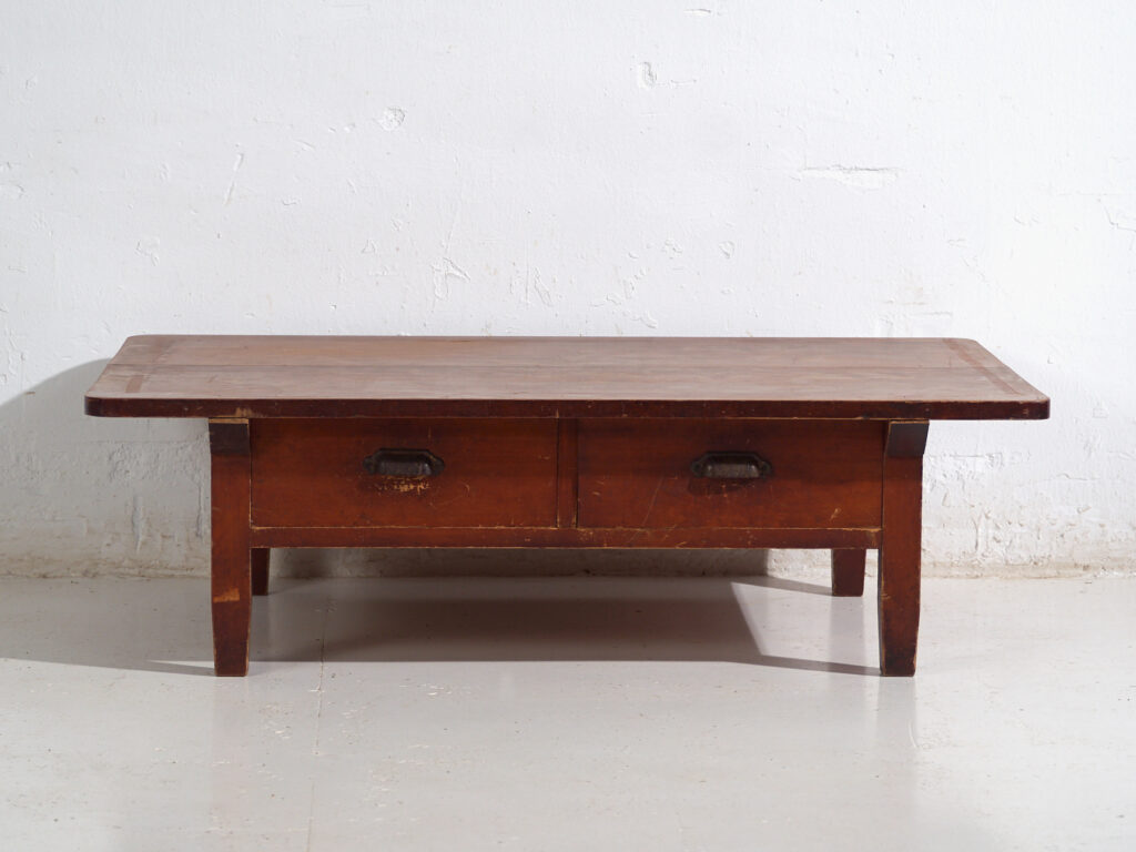 Mesa Baja Japonesa Antigua con Cajones – Periodo Showa – Japón c.1930-1950