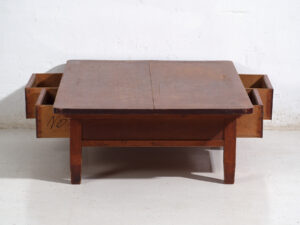 Mesa Baja Japonesa Antigua con Cajones – Periodo Showa – Japón c.1930-1950