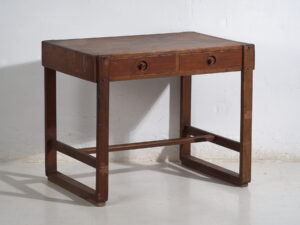 Escritorio japonés antiguo tsukue con dos cajones - Periodo Taishō–Showa (circa 1910–1940)